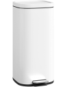 Affaldsspand i metal og kunststof 30 liter H59,5 x B29 x D36 cm - Hvid