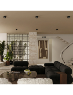 påbygningsspot rund køkken stue spot loft loftspot led sort 2