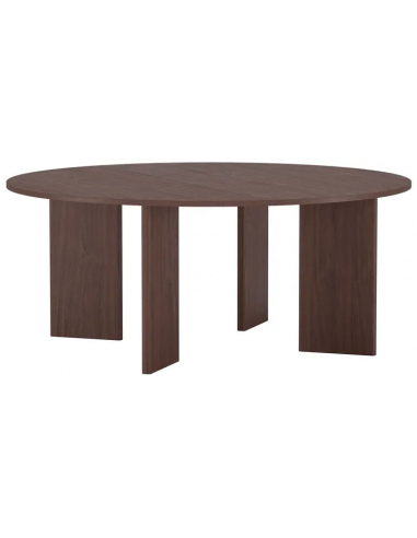 Rundt spisebord i mdf H75 x Ø180 cm - Brun