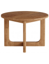 Rundt spisebord i fyrretræ og MDF Ø100 cm - Naturbrun