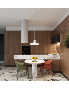 loftlampe moderne design spisebord farvet køkken stue 2