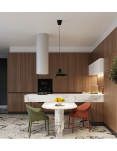 loftlampe moderne design spisebord farvet køkken stue 2