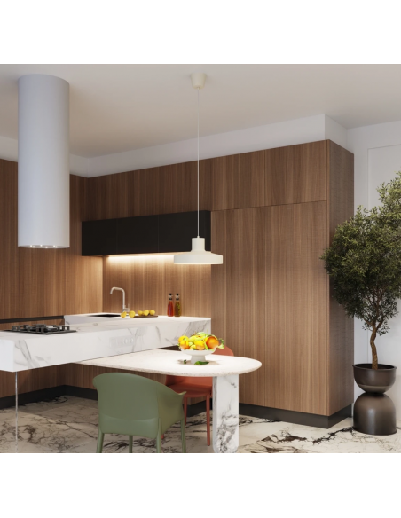 loftlampe moderne design spisebord farvet køkken stue