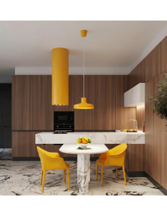 loftlampe moderne design spisebord farvet køkken stue 2
