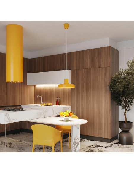 loftlampe moderne design spisebord farvet køkken stue