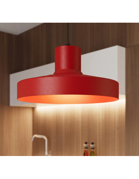 loftlampe moderne design spisebord farvet køkken stue
