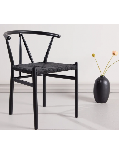 spisebordsstol armlæn træ sort moderne nordisk skandinavisk dansk design billige