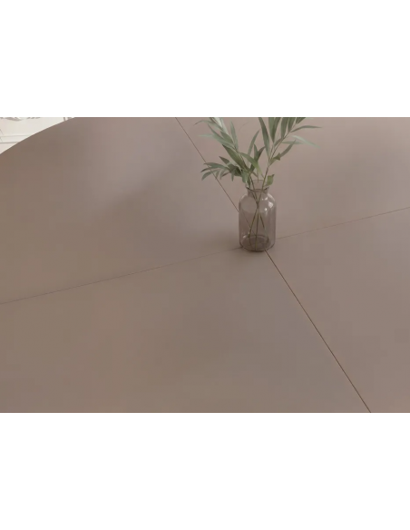 Rundt spisebord beige 180 moderne design træ stort