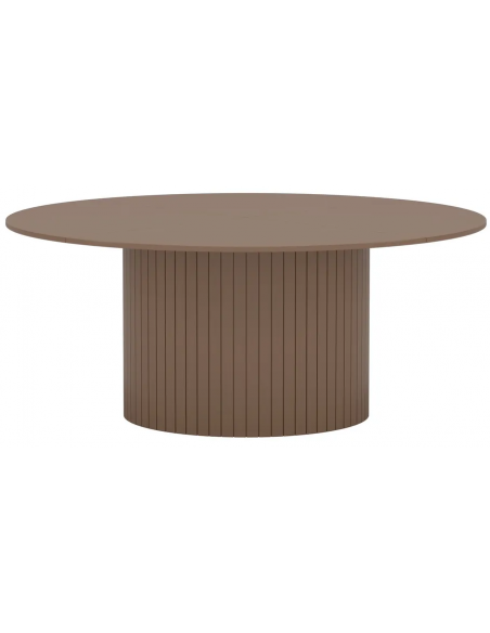 Rundt spisebord beige 180 moderne design træ stort