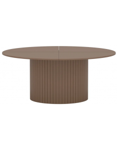 Rundt spisebord beige 180 moderne design træ stort 2