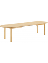 Ovalt spisebord med udtræk i egetræsfinér 200 - 250 - 300 x 100 cm - Eg