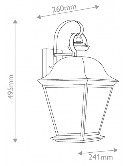 væglampe udendørslamper gammel stil klassisk udendørs lamper e27