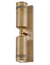 PRATT Up/Down udendørs væglampe i aluminium og glas H48,3 cm 2 x GU10 - Antik messing
