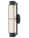 SAYLOR Badeværelselampe i stål og glas H43,2 cm 19W LED - Sort/Frostet