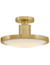 KIERAN Plafond i stål og glas Ø36,2 cm 32W LED - Antik messing/Frostet
