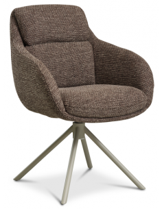 Spisebordsstol drejefunktion armlæn drej drejefod moderne design stof