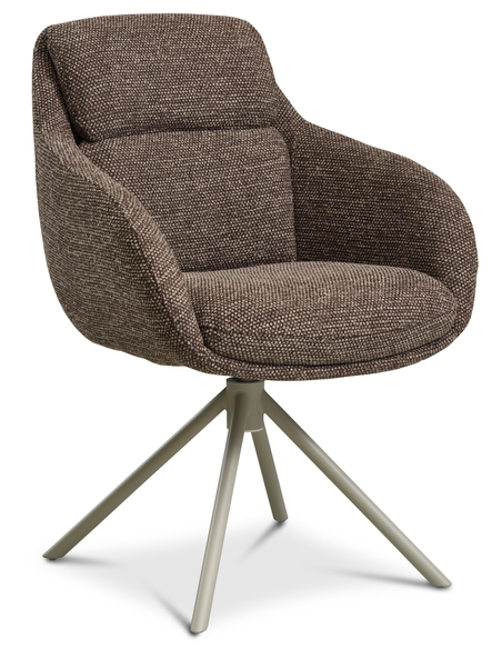 Spisebordsstol drejefunktion armlæn drej drejefod moderne design stof