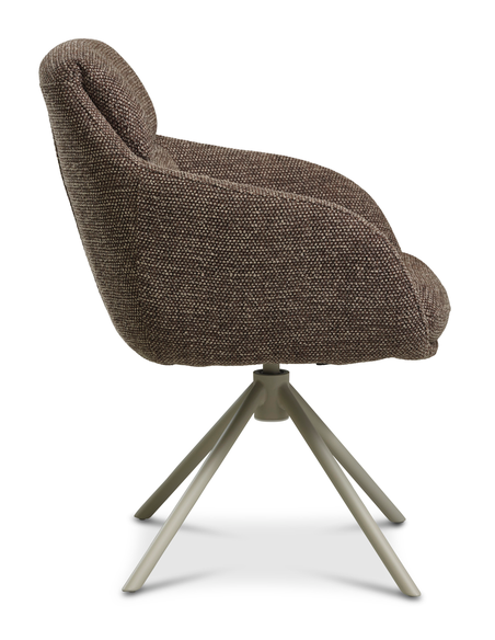 Spisebordsstol drejefunktion armlæn drej drejefod moderne design stof