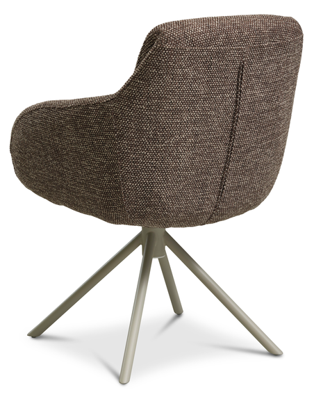 Spisebordsstol drejefunktion armlæn drej drejefod moderne design stof