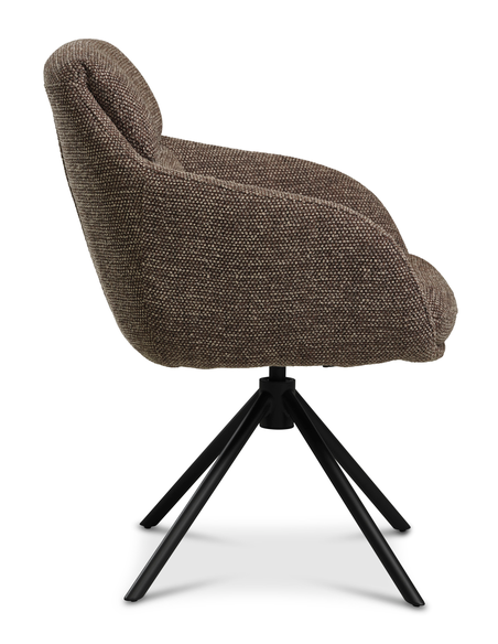 Spisebordsstol drejefunktion armlæn drej drejefod moderne design stof
