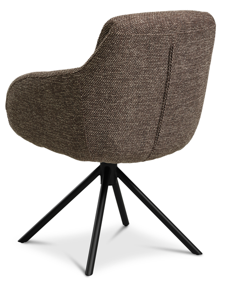 Spisebordsstol drejefunktion armlæn drej drejefod moderne design stof