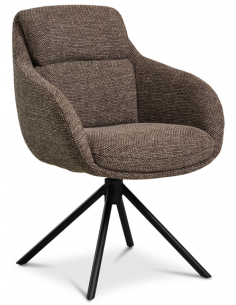 Spisebordsstol drejefunktion armlæn drej drejefod moderne design stof