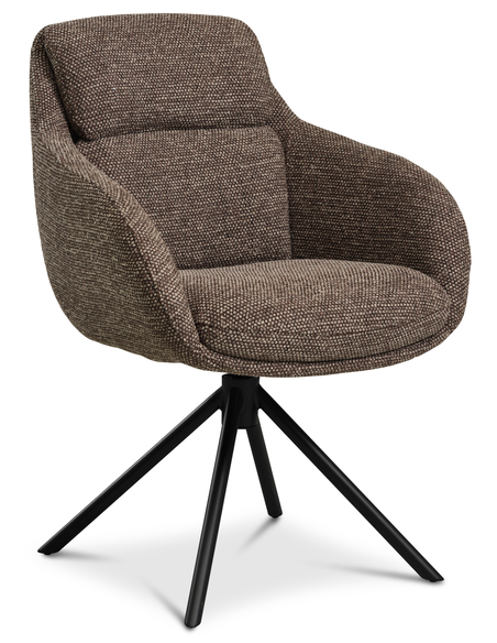 Spisebordsstol drejefunktion armlæn drej drejefod moderne design stof