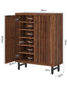 Skoskab gulv træ sort garderobe entre 2