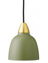 SuperLiving Mini Urban loftlampe i metal Ø15 cm 1 x E14 - Mat grøn/Mat messing