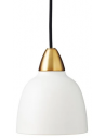 SuperLiving Mini Urban loftlampe i metal Ø15 cm 1 x E14 - Mat hvid/Mat messing