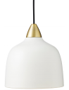 SuperLiving Mini Urban loftlampe i metal Ø24 cm 1 x E27 - Mat hvid/Mat messing