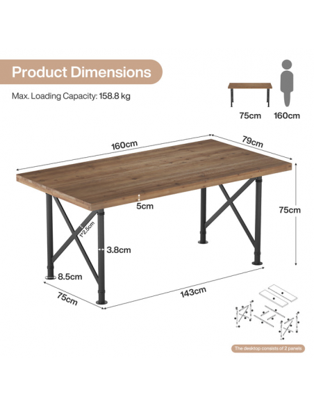 spisebord indretning billigt træ industrielt rustikt nordisk design