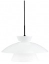 VALBY Pendellampe i metal og opalglas Ø28 cm 1 x E14 LED - Opalhvid