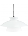 VALBY Pendellampe i metal og opalglas Ø38 cm 1 x E27 LED - Opalhvid