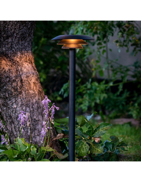 udendørslampe moderne nordisk design led sort bedlampe udendørs havelampe indkørsel