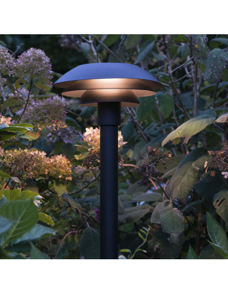 udendørslampe moderne nordisk design led sort bedlampe udendørs havelampe indkørsel