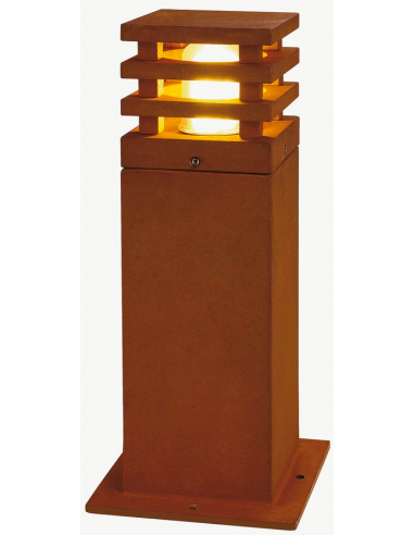 Bedlampe led udendørslamper havelamper indkørsel corten rust rustbrun brun stål