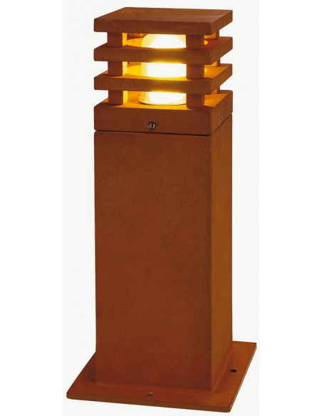 Bedlampe led udendørslamper havelamper indkørsel corten rust rustbrun brun stål