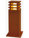 RUSTY SQUARE 40 Udendørs bedlampe i stål H40 cm 9W LED - Rust