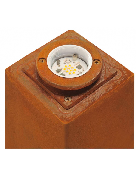 Bedlampe led udendørslamper havelamper indkørsel corten rust rustbrun brun stål