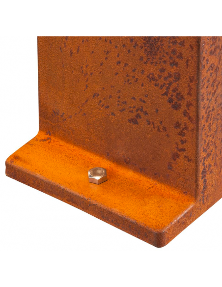 Bedlampe sokkel sokkellampe halvmur udendørslamper havelamper indkørsel corten rust rustbrun brun stål