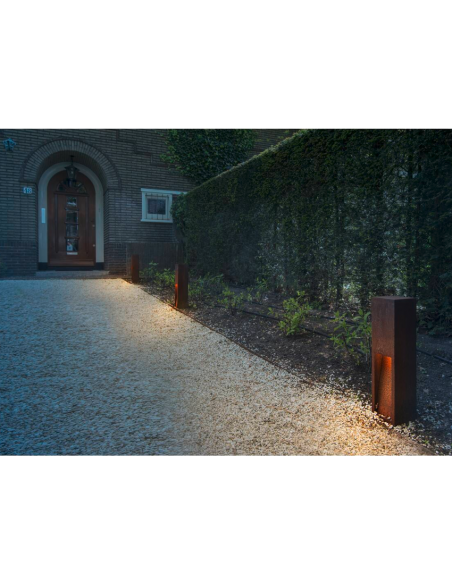 Bedlampe udendørslamper havelamper indkørsel corten rust rustbrun brun stål