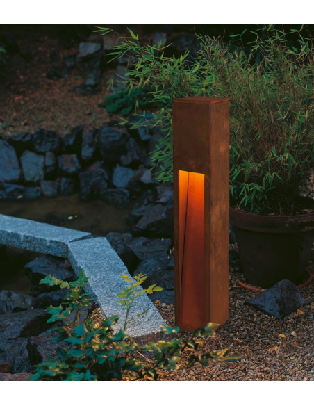 Bedlampe udendørslamper havelamper indkørsel corten rust rustbrun brun stål