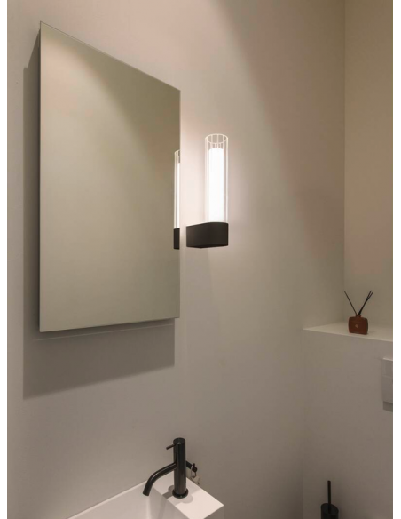badeværelseslamper væg spejl led moderne design sort
