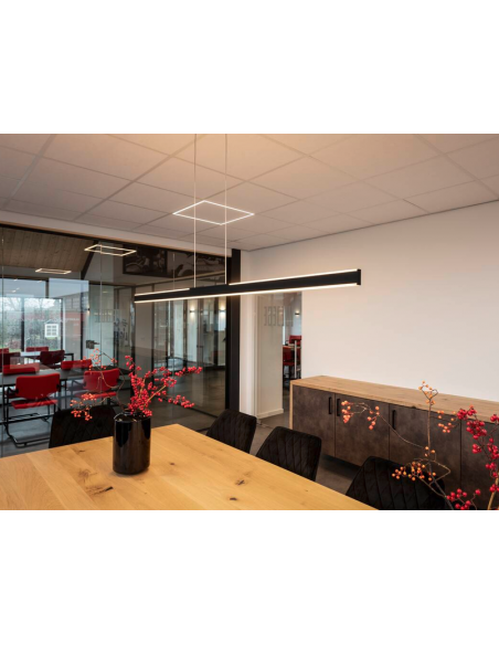 langbordspendel loftlampe spisebord køkkenø køkken skrivebord design sort led