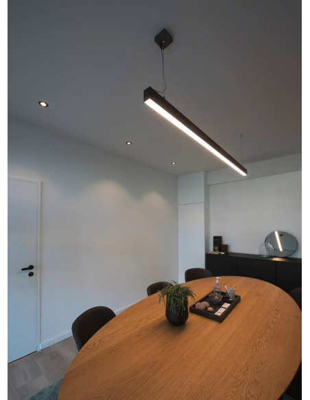 langbordspendel loftlampe spisebord køkkenø køkken skrivebord design sort led