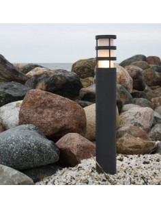 Bedlampe udendørslamper havelamper indkørsel grå sort e27 2