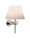 ROMA Badeværelselampe i aluminium og glas H19 cm 1 x G9 LED - Krom/Hvid