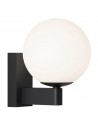 SAGARA Badeværelselampe i aluminium og glas H15,5 cm 1 x G9 LED - Mat sort/Hvid