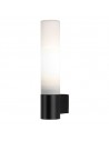 BARI Badeværelselampe i aluminium og glas H20 cm 1 x G9 LED - Mat sort/Hvid